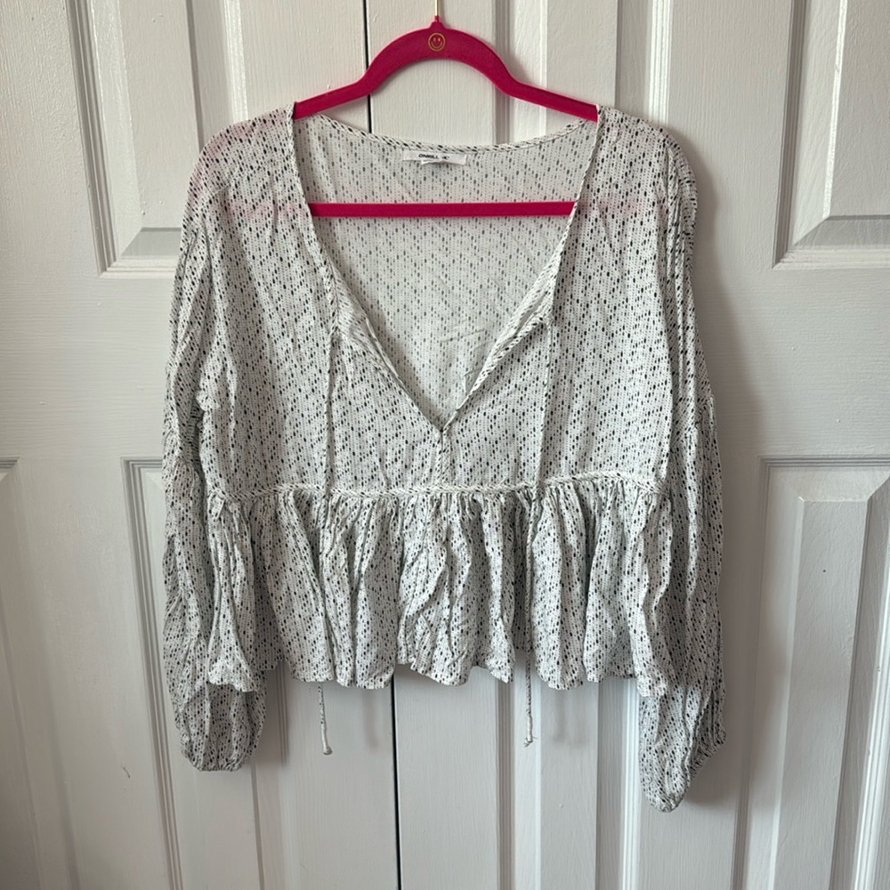 long sleeve peplum top from O’Neill